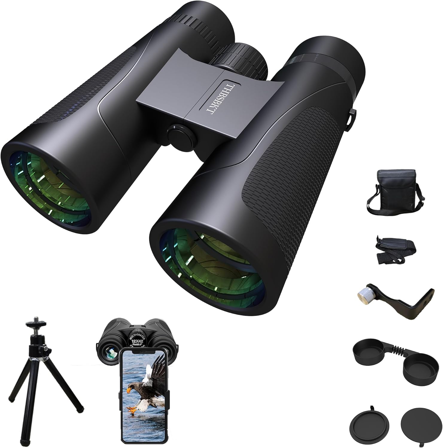 12x42 HD High-Powered Binoculars for Adults - Professional Grade with 