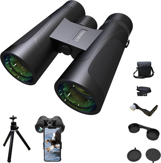12x42 HD High-Powered Binoculars for Adults - Professional Grade with 