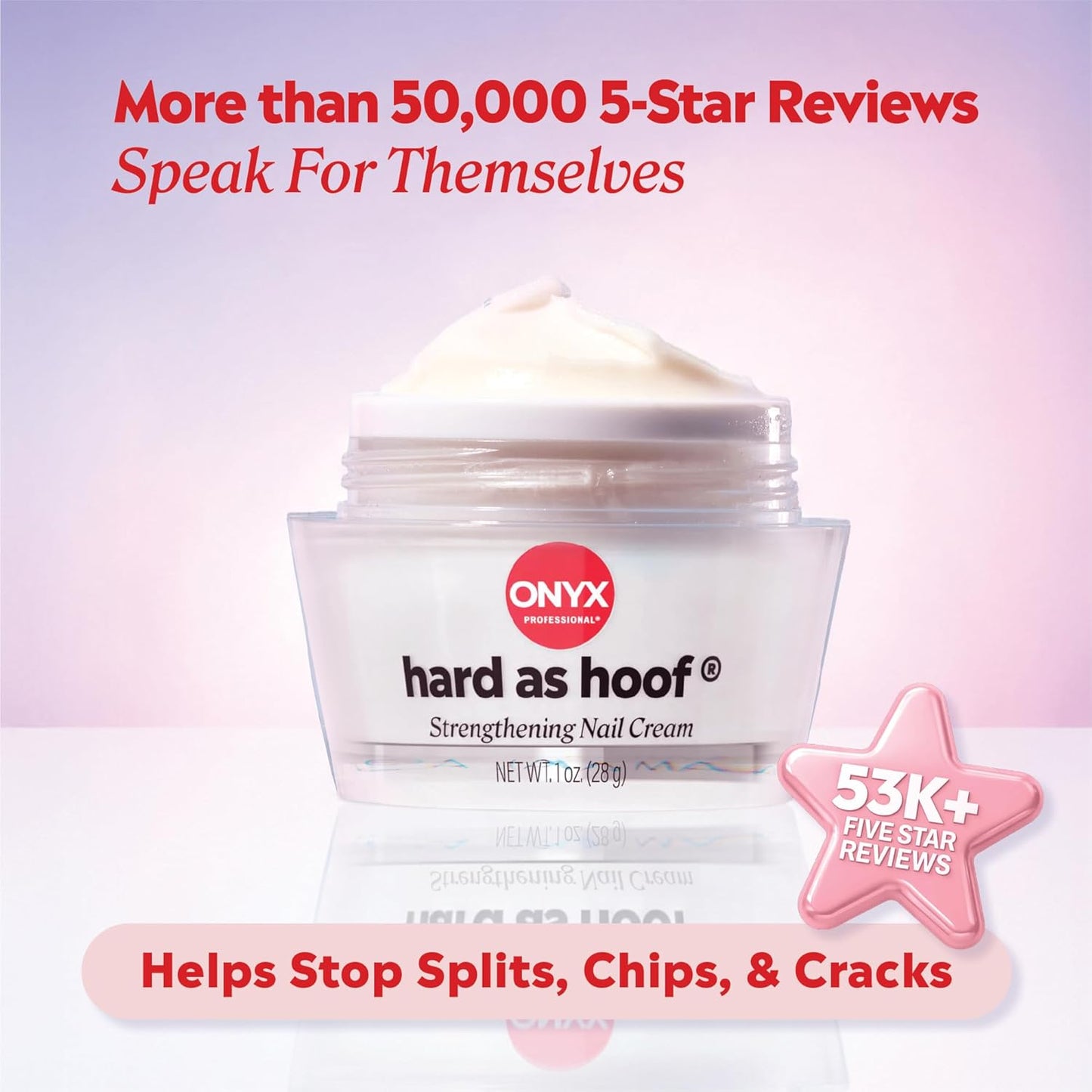 Onyx Professional Hard as Hoof Nail Strengthening Cream, Cherry Almond