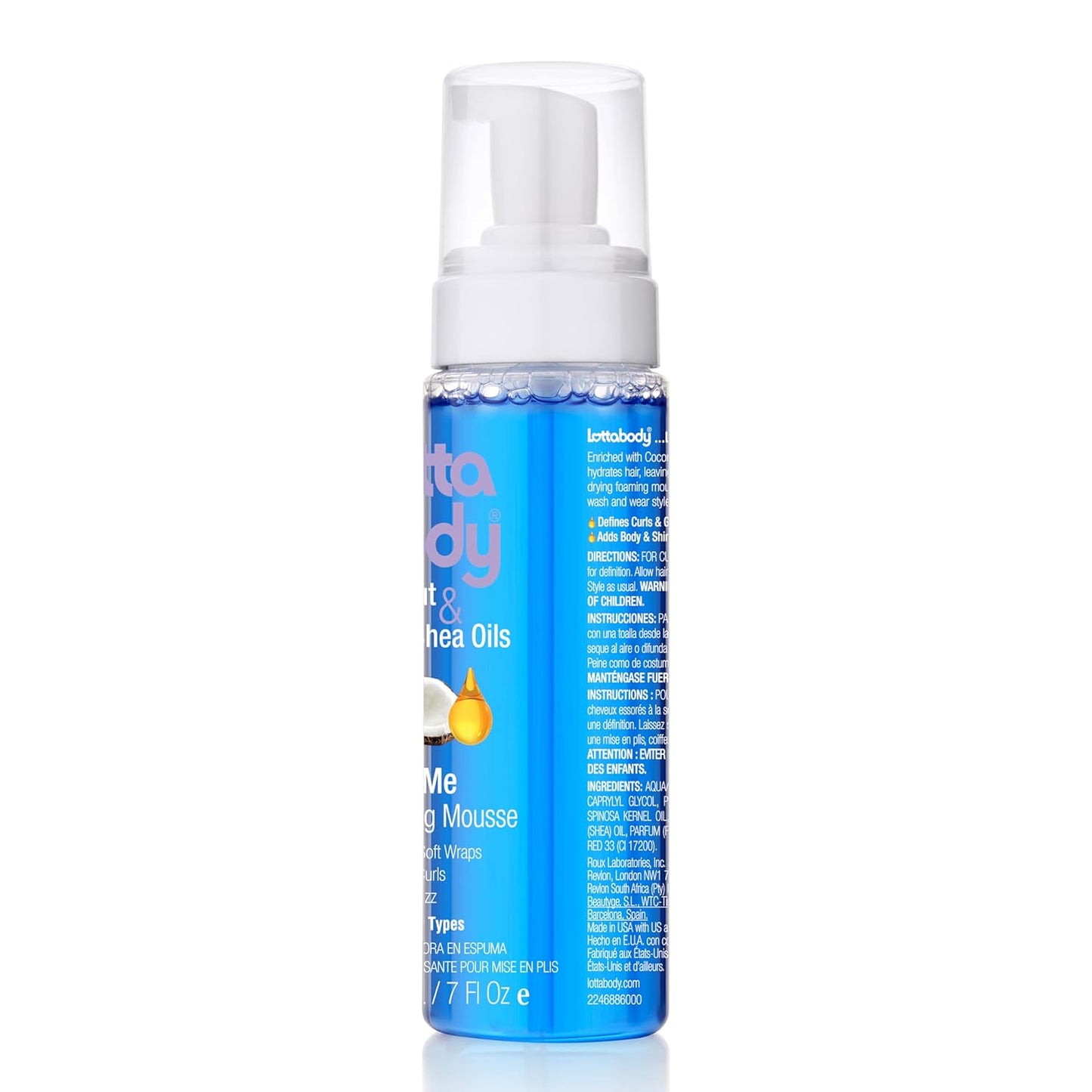 Lottabody Coconut Oil and Shea Wrap Me Foaming Curl Mousse , Creates S