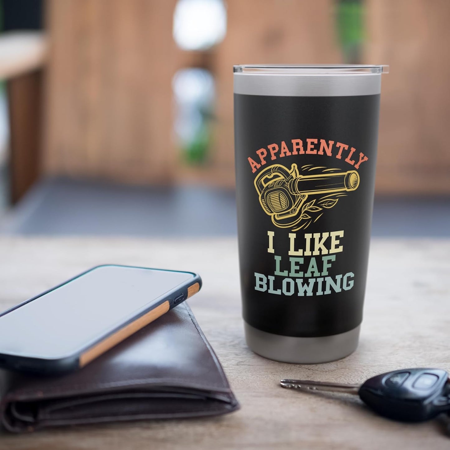 I Like Leaf Blowers Landscaping Funny Lawn Care Yard Leaves Stainless Steel Insulated Tumbler