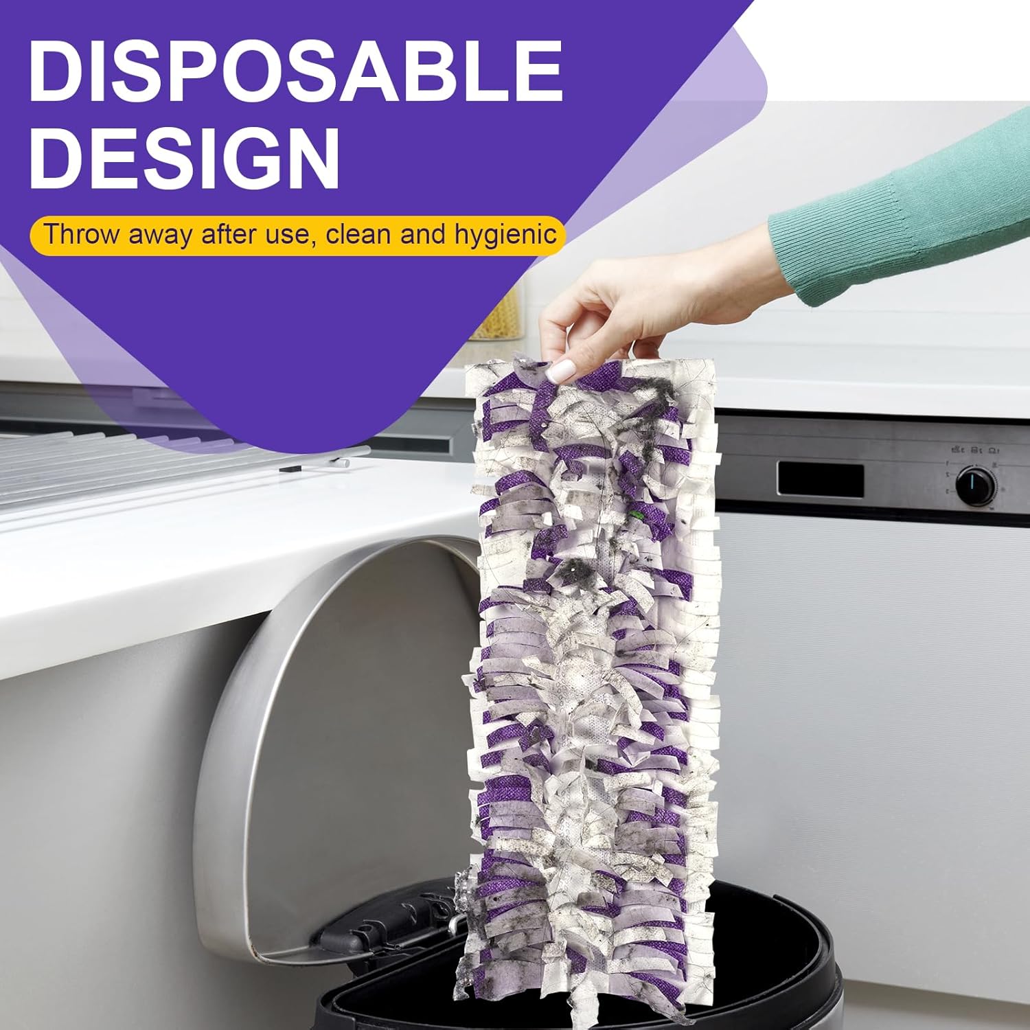 5X Cleaning Power Mop Pads Compatible with Swiffer PowerMop, Disposabl