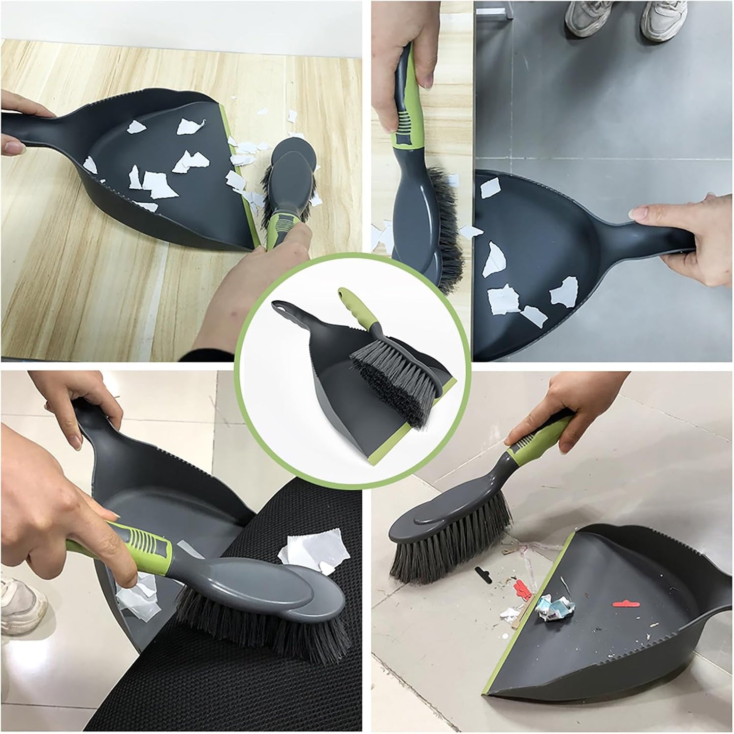 더스트 팬 빗자루 쓰레받기 브러시 - 브러시, 쓰레받기 및 브러시 세트가 있는 더스트 팬, 휴대용 빗자루 및 쓰레받기 세트는 주방, 바닥, 테이블 및 동물 케이지를 청소하는 데 사용됩니다.