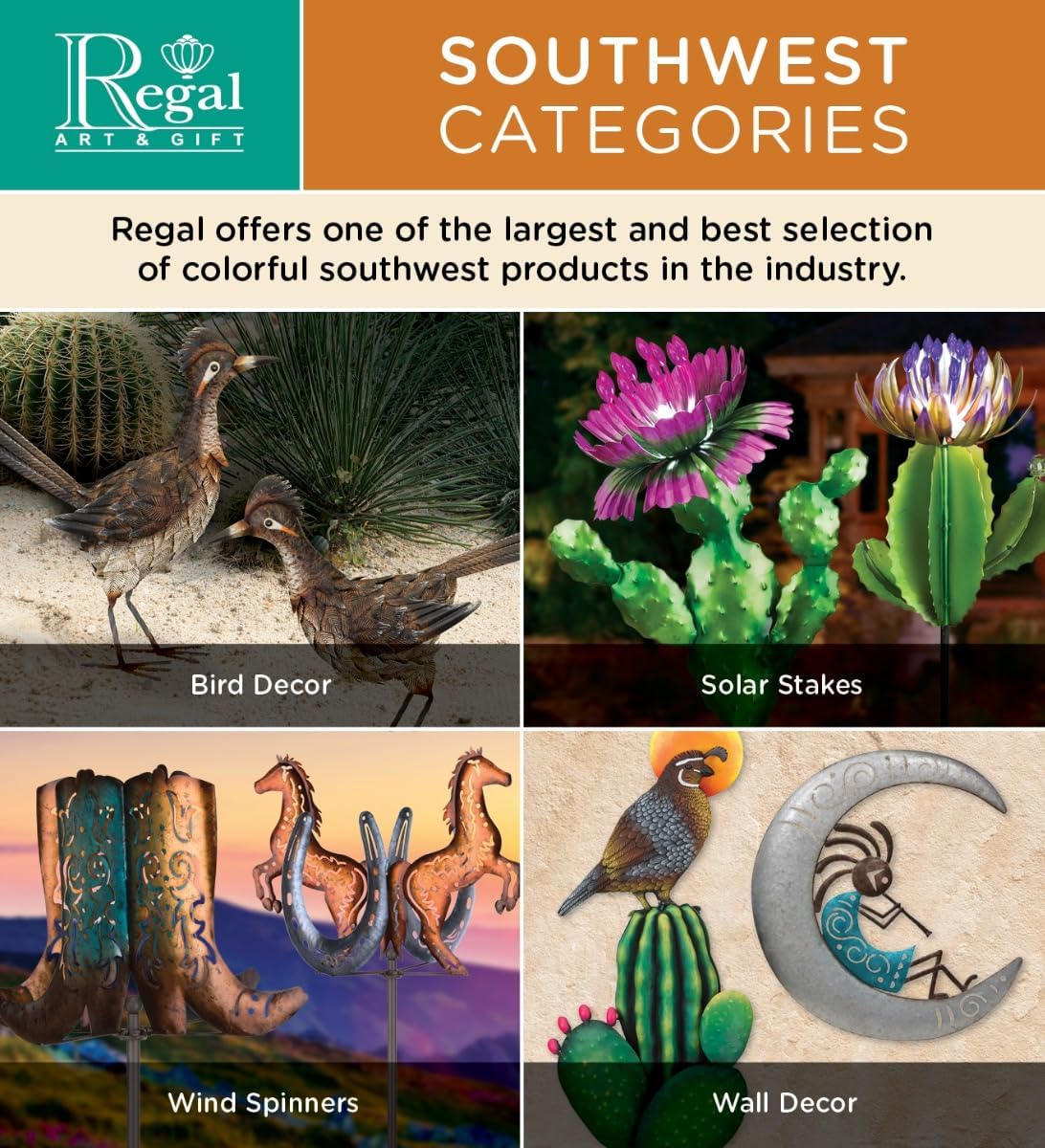 Regal Art & Gift Henna Roadrunner Decor - Decorative Metal Sculpture, 