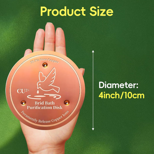 Bird Bath Copper Disk, 99.99% Pure Copper Cleaning Disk, Natural Clean