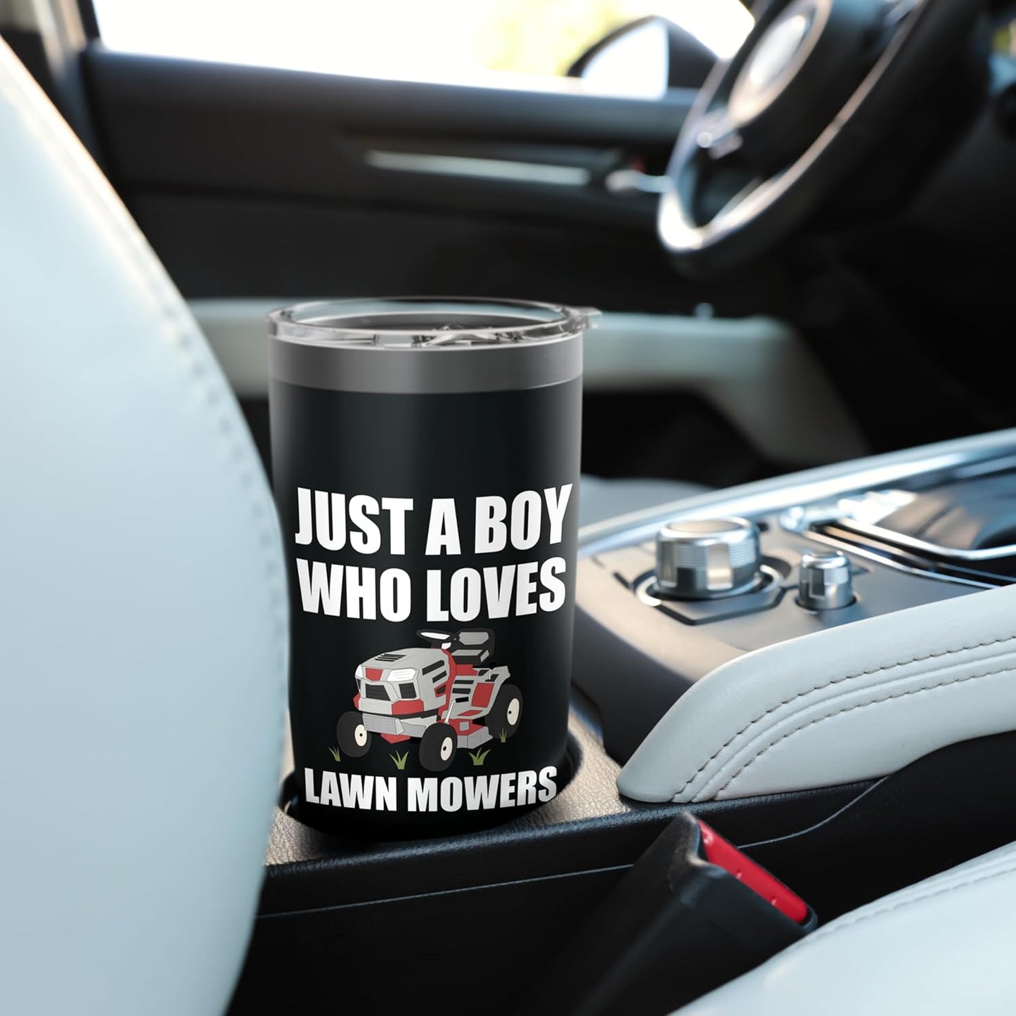 Lawn Mower Novelty For Boys Men Kids Lawn Care Lawn Mowing Stainless Steel Insulated Tumbler