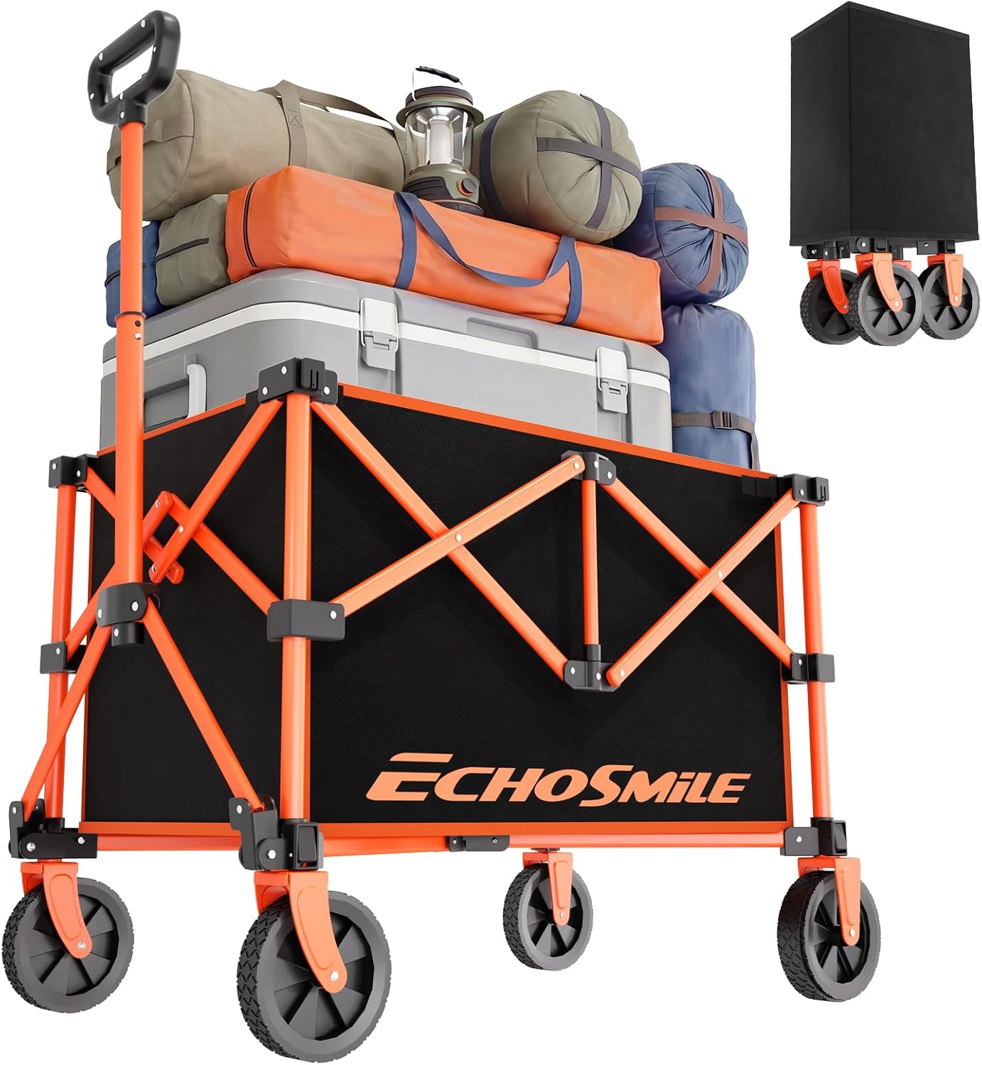 EchoSmile Folding Wagon (Black&Orange)