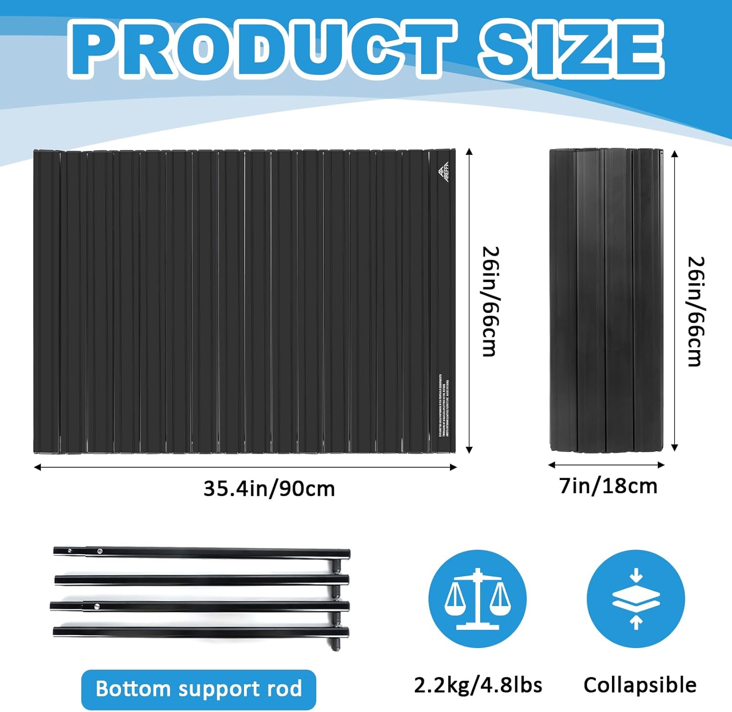 AREFFA Aluminum Alloy Steel Collapsible Board Desktop for Garden Cart,