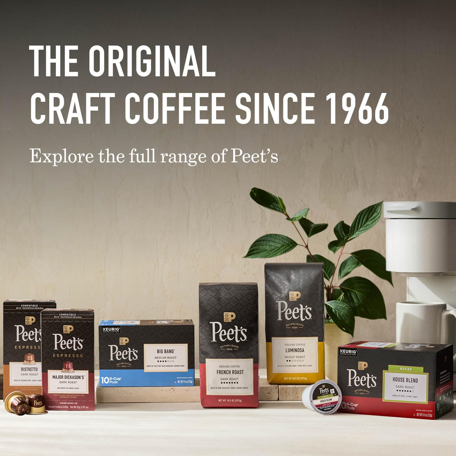 Peet's Coffee, USDA Organic Dark Roast Ground Coffee, 100% Arabica Cof