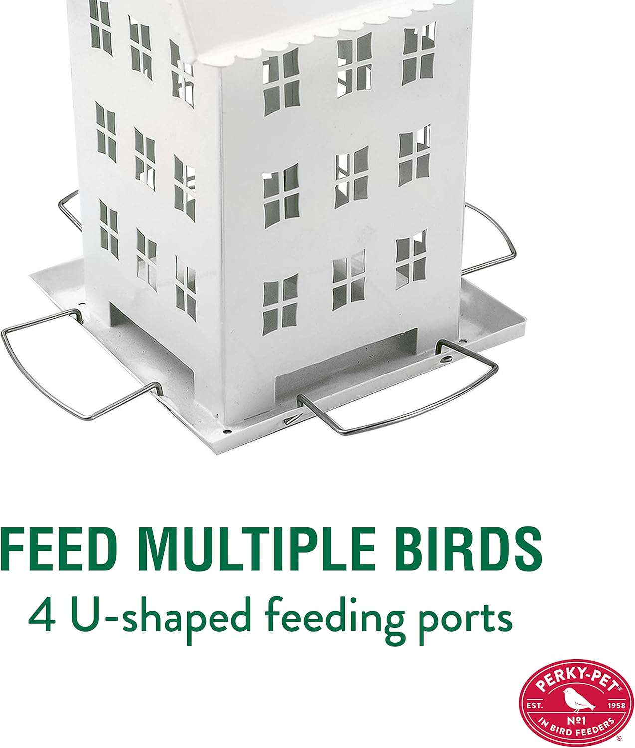 Perky-Pet Farmhouse Wild Bird Feeder - 2.8 lb Wild Bird Seed Capacity,