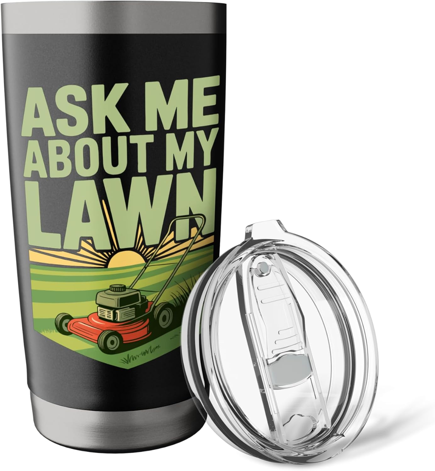 Ask Me About My Lawn Stainless Steel Insulated Tumbler