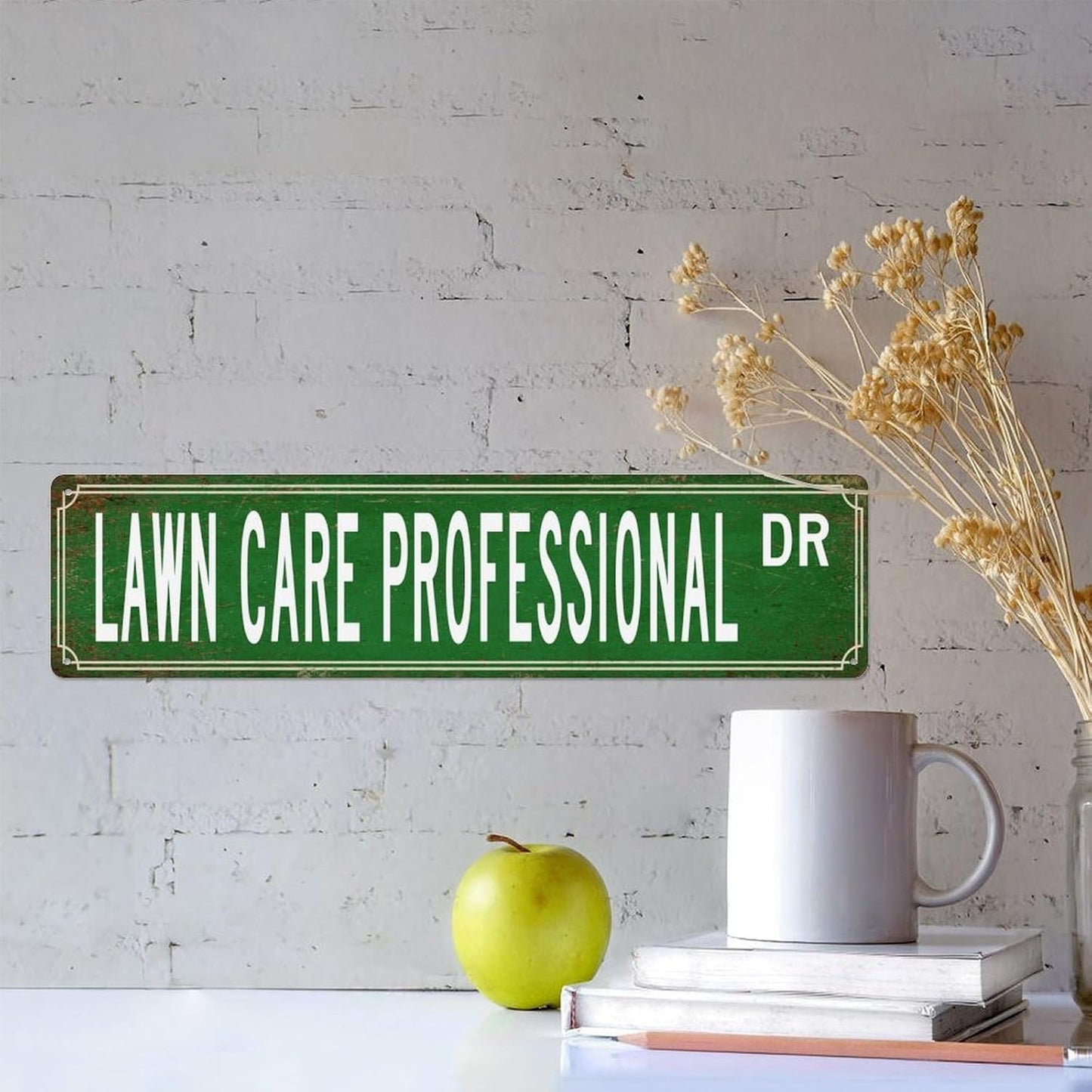 Personalized Sign, Customize Profession Road Signs, Lawn Care Professional Occupation Lovers Gfts, 4x16, Fade Resistant, Made in USA, Rust Free, Choose Colors, Decor for Living Room, Outdoor, Laundry