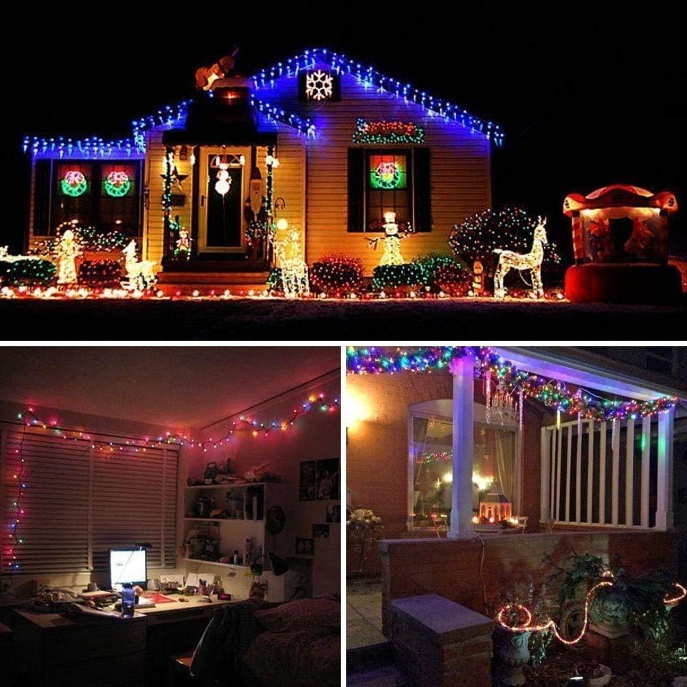 Solar Rope Lights, Solar Rope Lights with Remote Control, 200 LEDs 72ft Waterproof Outdoor String Lights,8 Modes, Fence, Party, Wedding Decoration (Colorful)