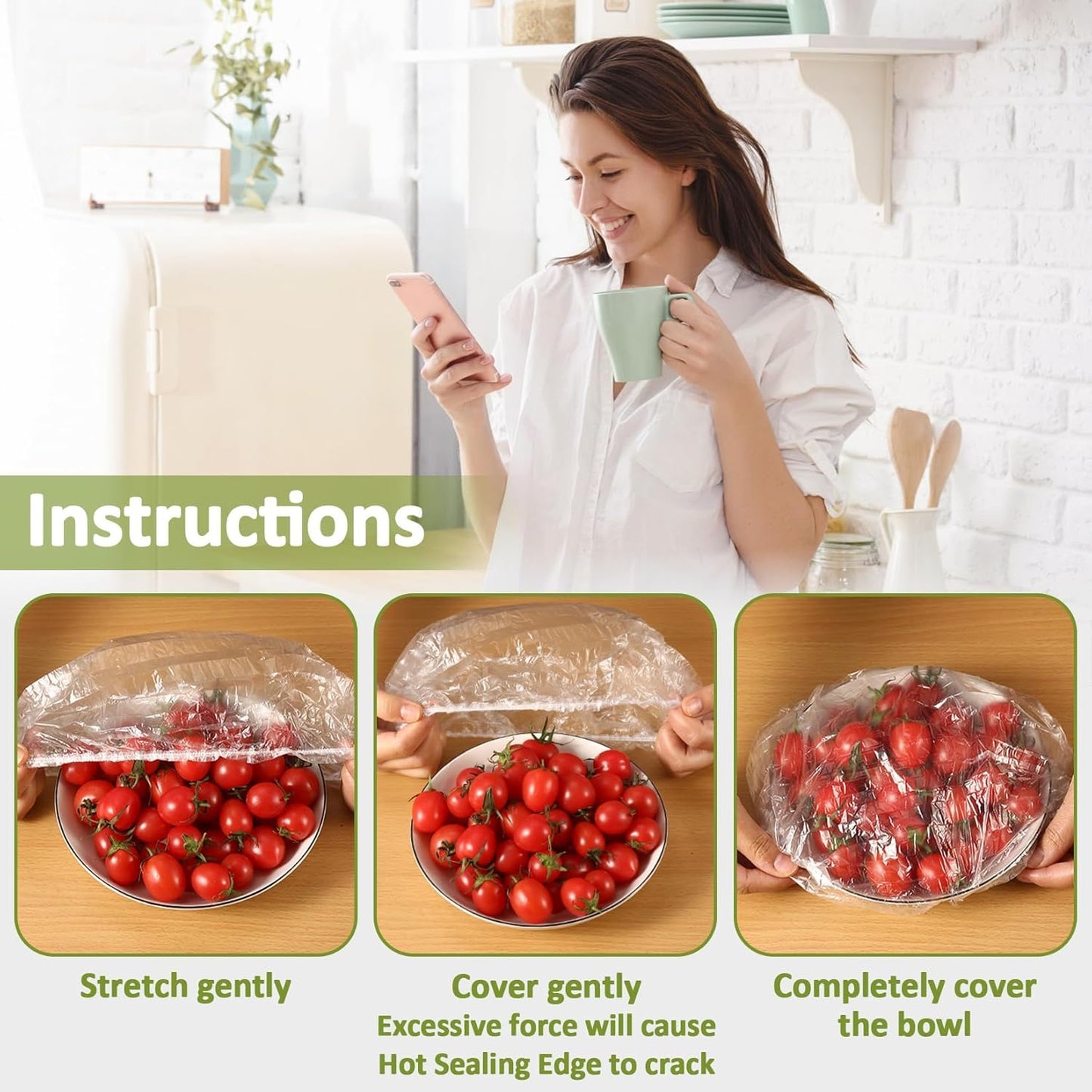 MAQIHAN 200 Bowl Covers for Bread Proofing - Medium Plastic Wrap Food Sourdough Baking Rising Elastic Reusable Plate Covers Outdoor Food Fresh Keeping Bags Shower Cap Hair Deep Conditioning