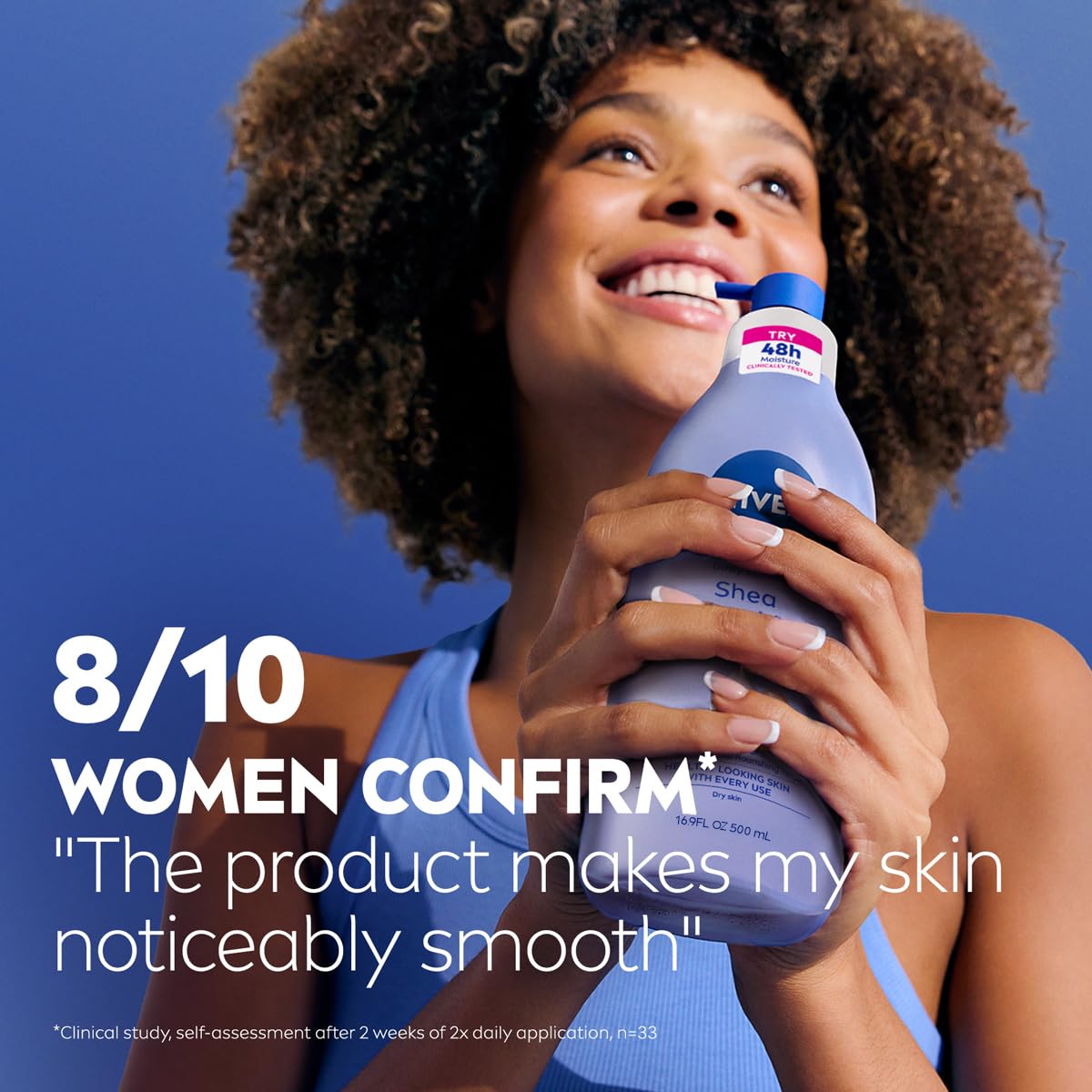 NIVEA Shea Nourish Body Lotion for Dry Skin with Hyaluronic Acid, Shea