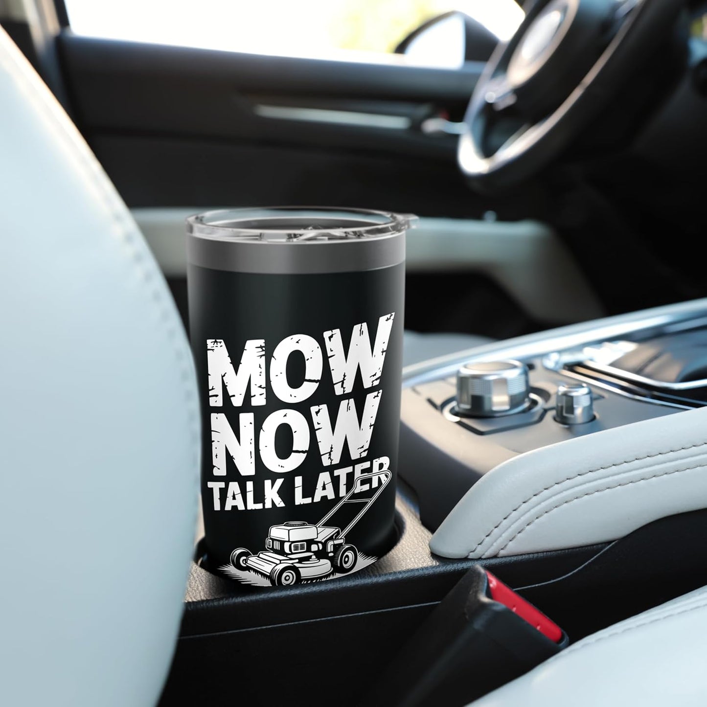 Lawn Striper Lawn Care Mowing Mow Now Lawn Mover Stainless Steel Insulated Tumbler