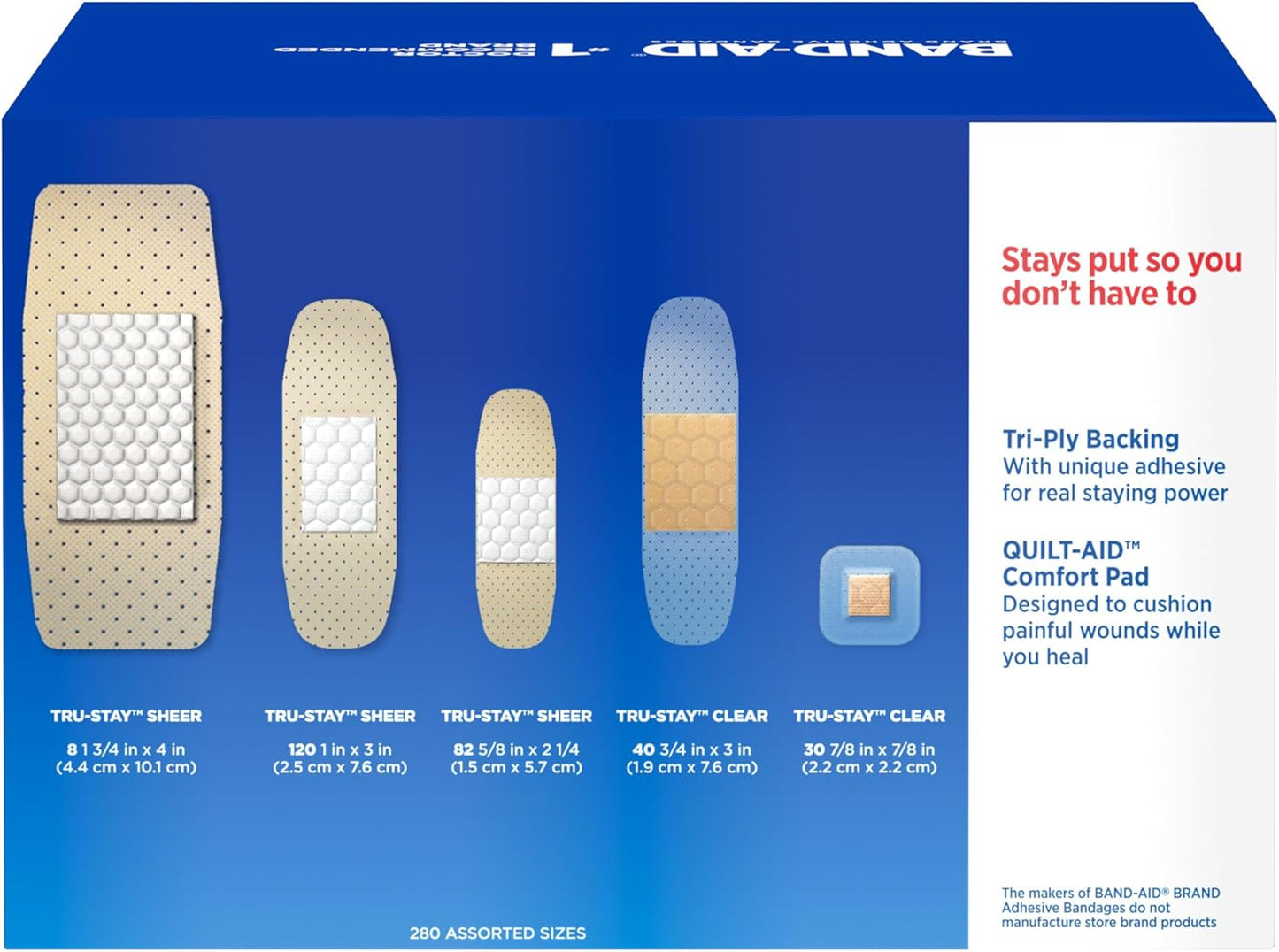 BAND-AID Brand Adhesive Bandages Family Variety Pack, Sheer & Clear Fl
