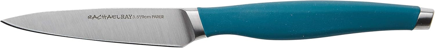 Rachael Ray Cutlery Japanese Stainless Steel Knives Set with Sheaths, 