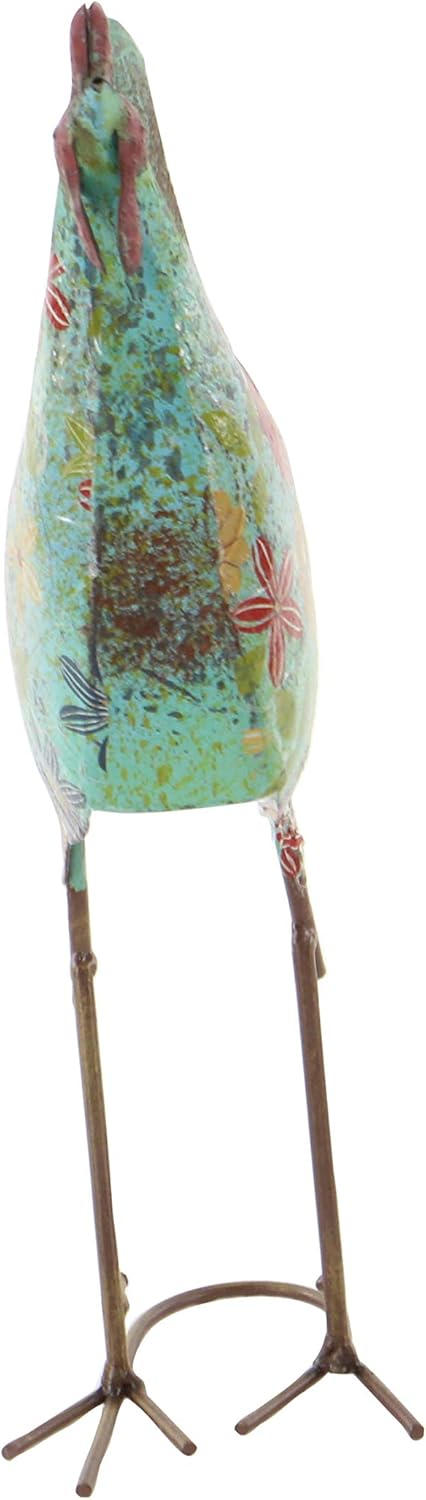Deco 79 Metal Rooster Decorative Garden Sculpture Indoor Outdoor Distr