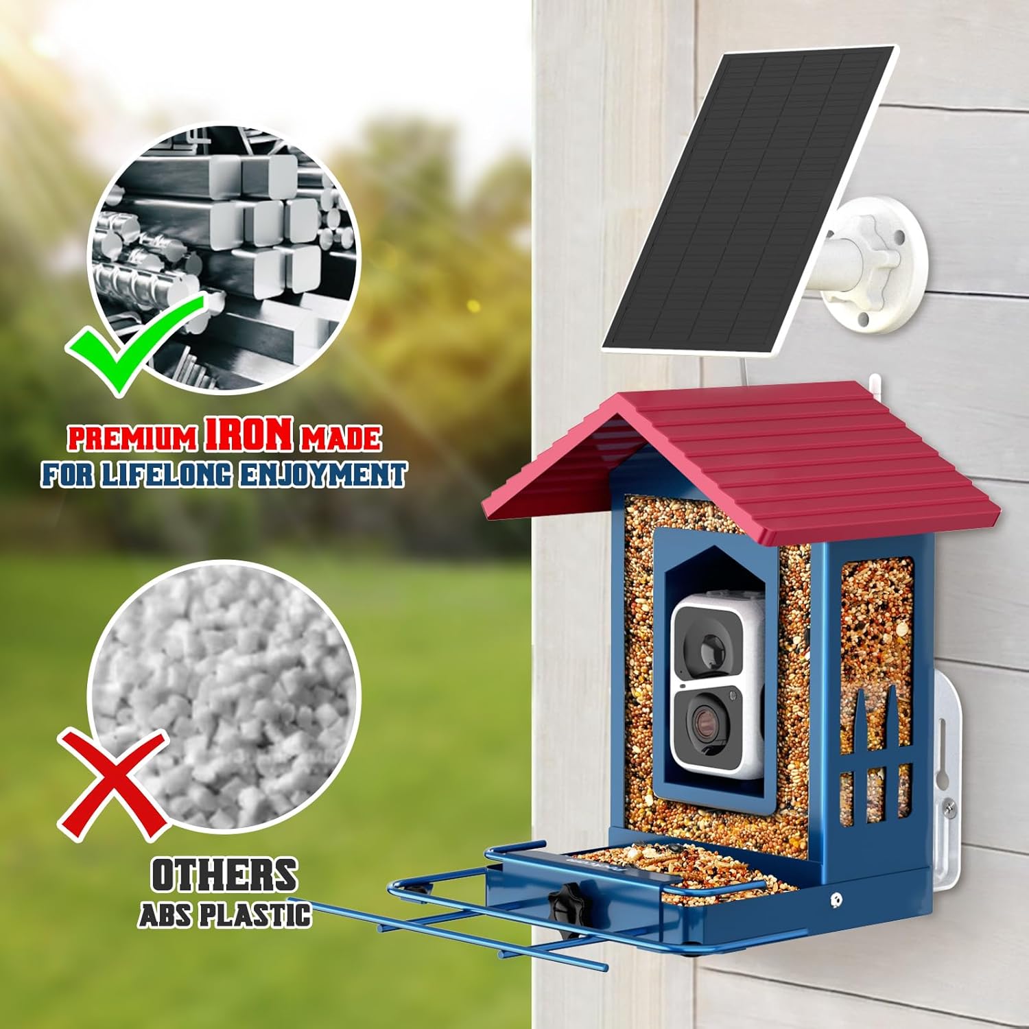 PeckCam® Bird Feeder with Camera, AI Identify 10000+ Birds, 2K HD Vide