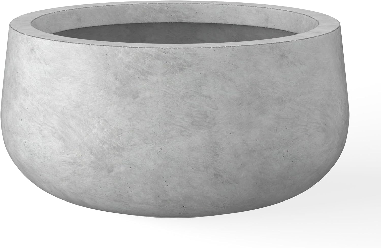 Kante 11.8" Dia Round Concrete Planter, Cement Plant Pots with Drainag