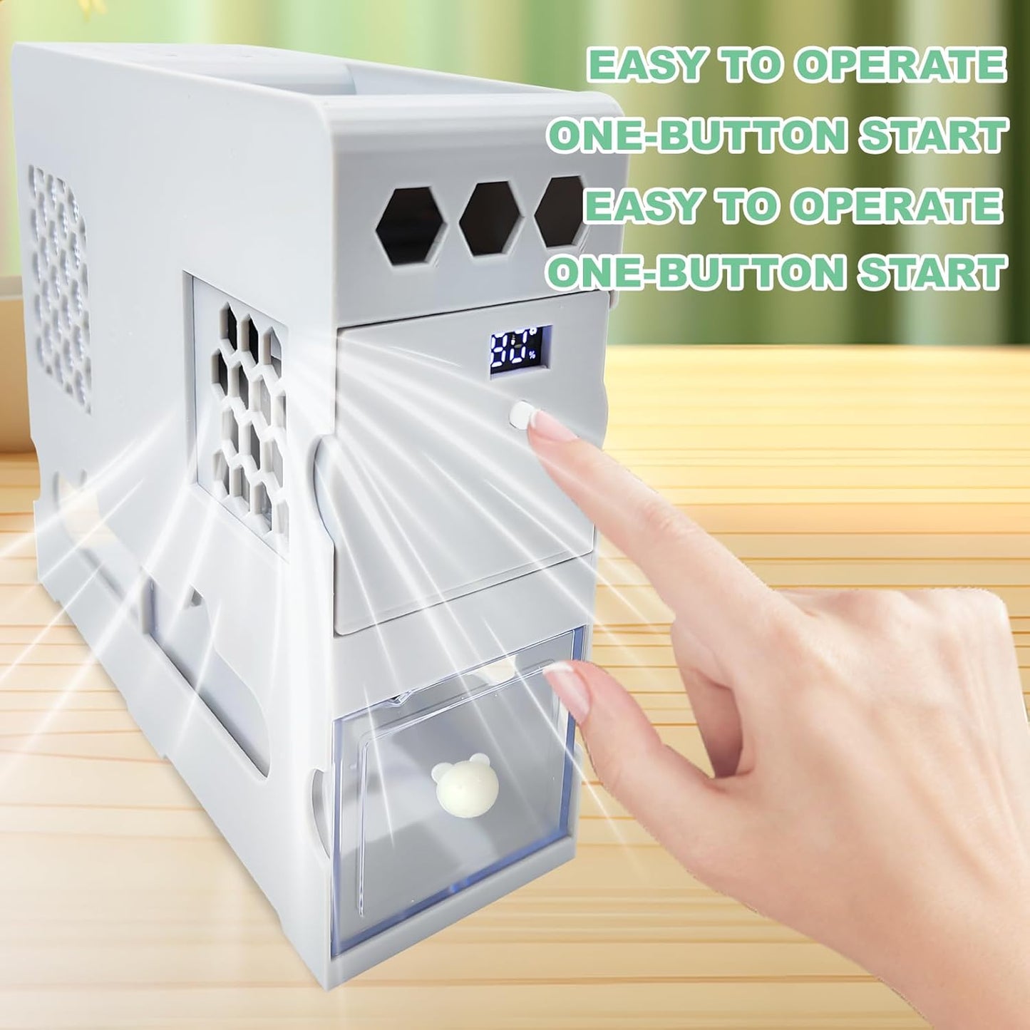 Bird Feed Shell Blowing Machine,No Assembly Required Husk Remover Wind Sheller Bird Seed Cleaner Machine, With Adjustable Speed Fan、intelligent Digital Display、rechargeable and Washable Quick Shelling
