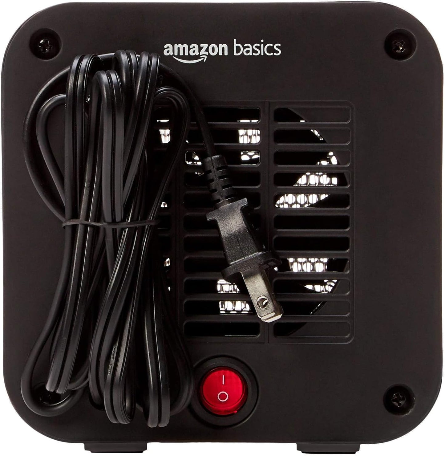 Amazon Basics Ceramic Portable Mini Space Heater for Office Desk, Fast Heating, Efficient, Indoor Use, 500W, With Tip-Over Protection, Lightweight 1.4 lbs, Blue, 5.9 x 3.2 x 6 inches