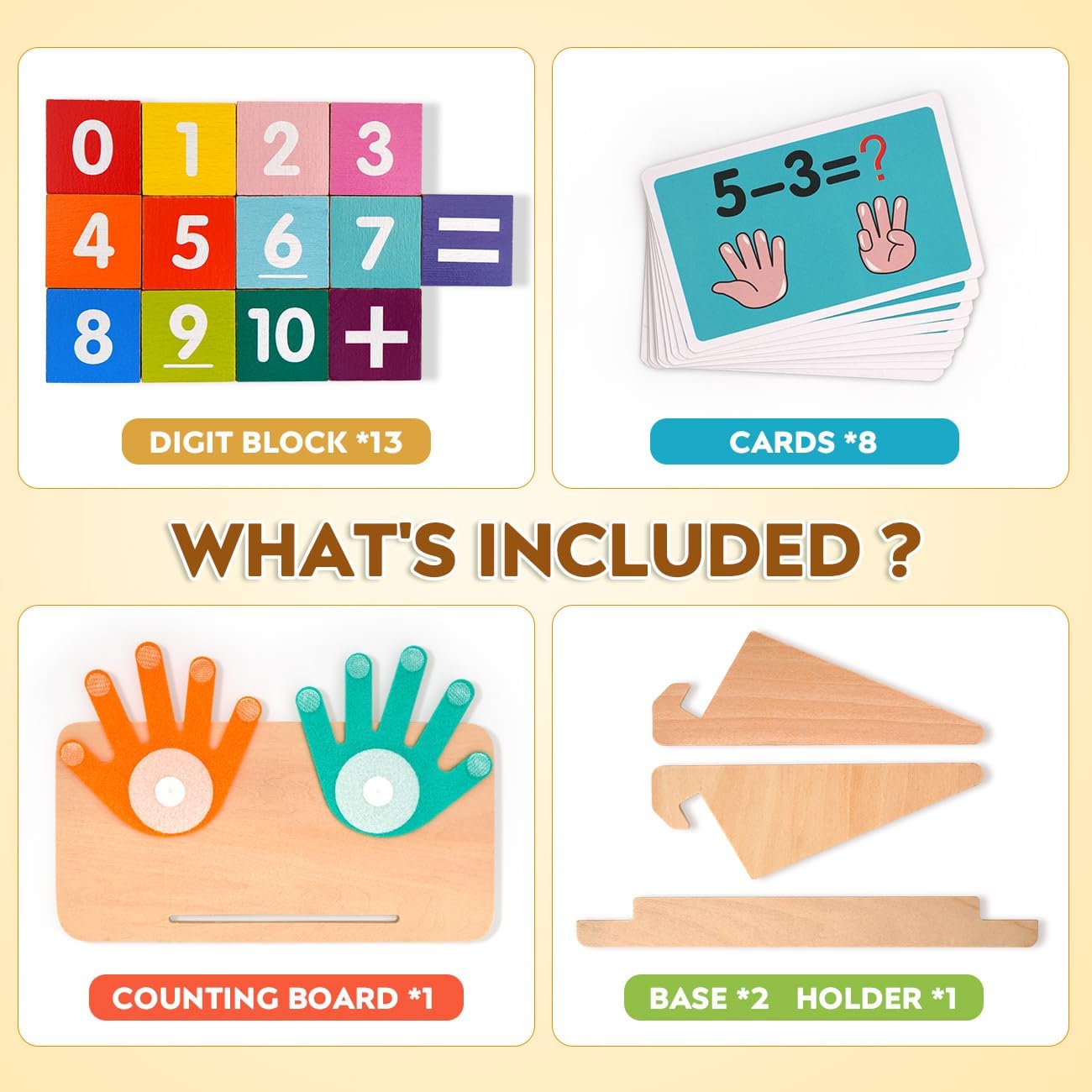 Preschool Learning Toys for Toddlers 2-4, Educational Math Manipulativ