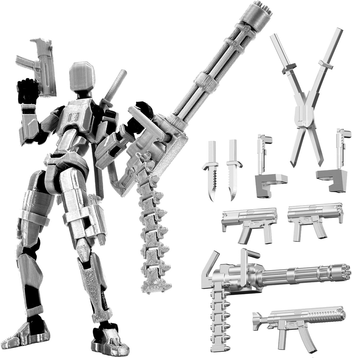 Gatling Gun T13 Titan 13 Action Figure Set【Assembled】, Robot Action Fi