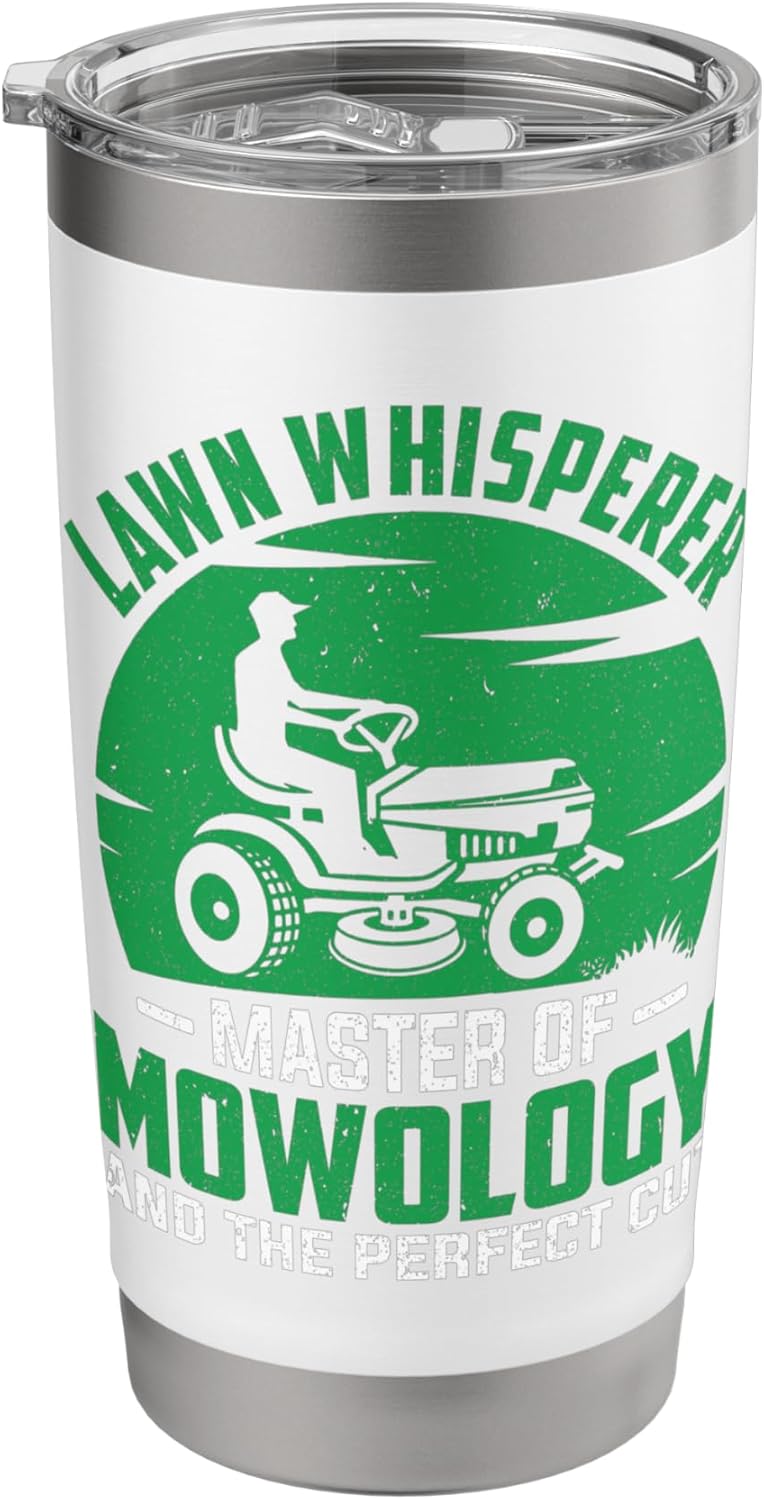 Lawn Whisperer Master Of Mowology And Perfect Cut Landscaper Stainless Steel Insulated Tumbler