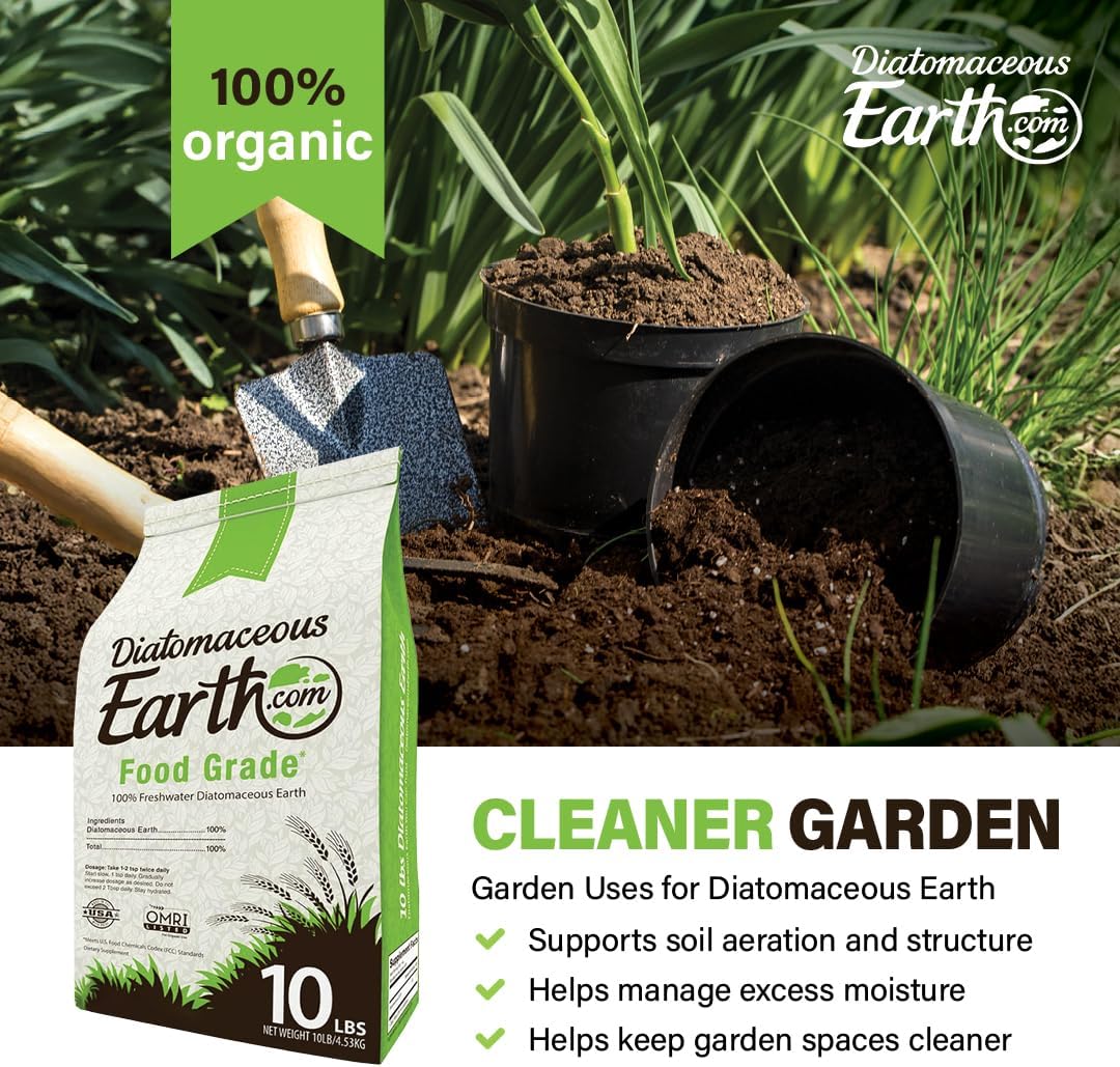 DiatomaceousEarth Food Grade Diatomaceous Earth – 10lb | 100% Organic,