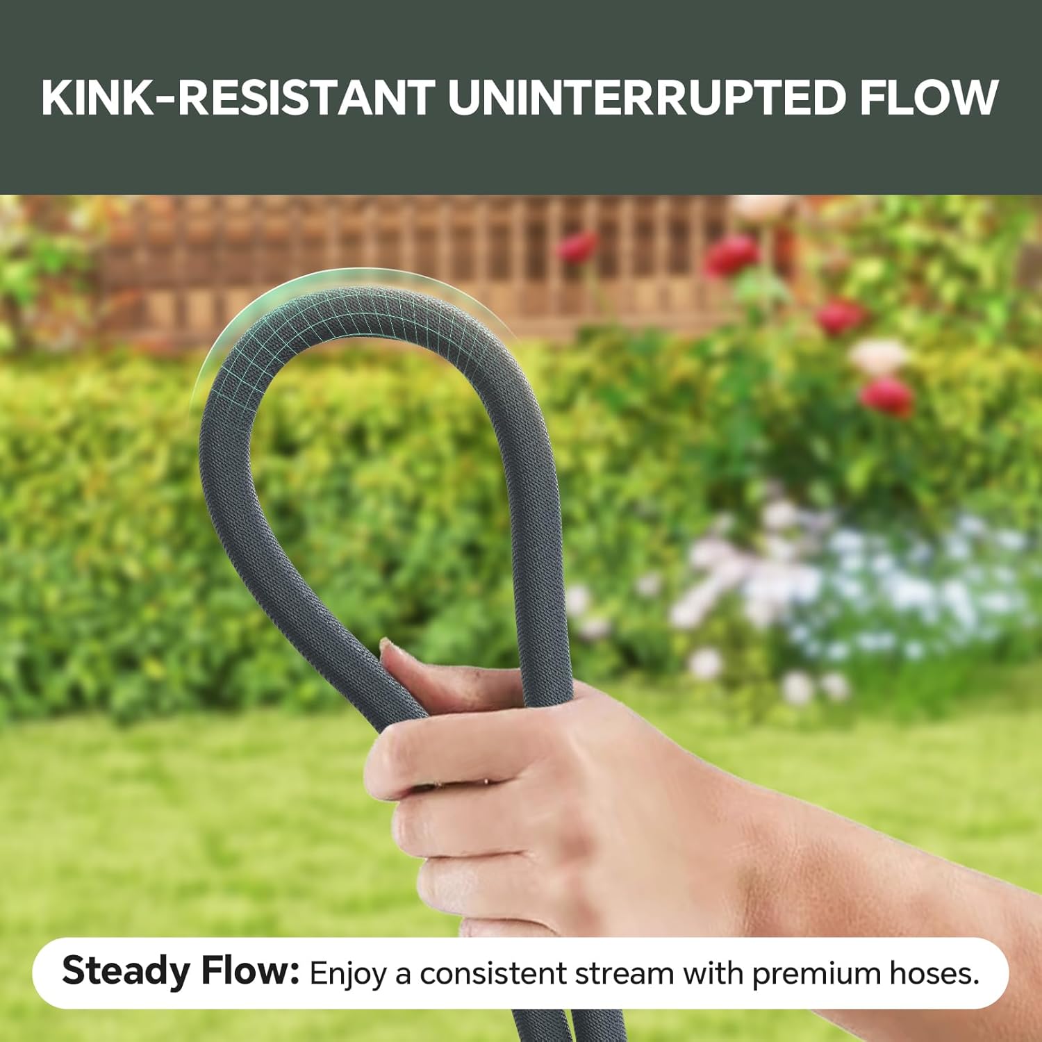 Garden Hose 100ft, Made of TPU(Not PVC), Ultra-Light & Flexible Water 