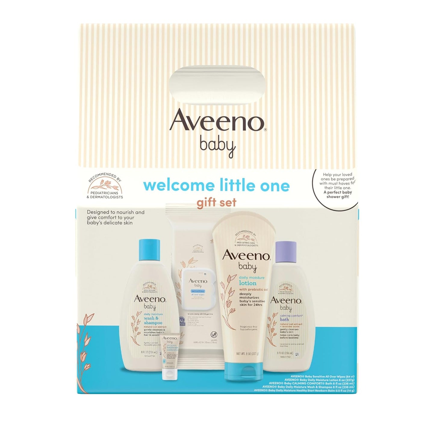 Aveeno Baby Welcome Little One Gift Set, Skincare Set with Nourishing 