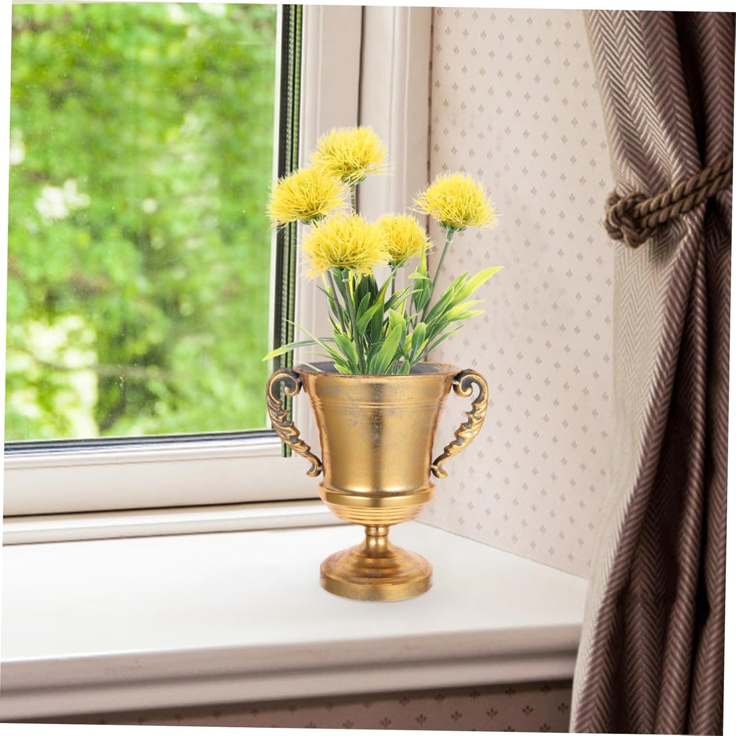 PRETYZOOM 1pc Retro Iron Flowerpot Home Decor Vases Floral Arrangement