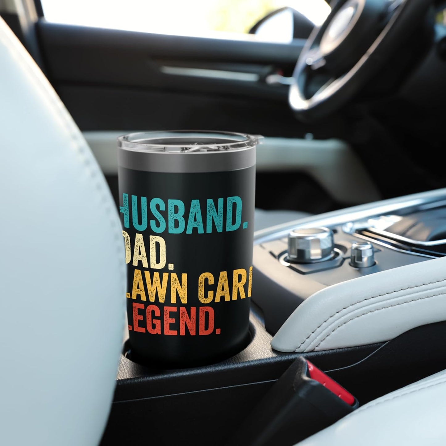Husband Dad Lawn Care Legend Lawn Mower Gardening Lover Dad Stainless Steel Insulated Tumbler