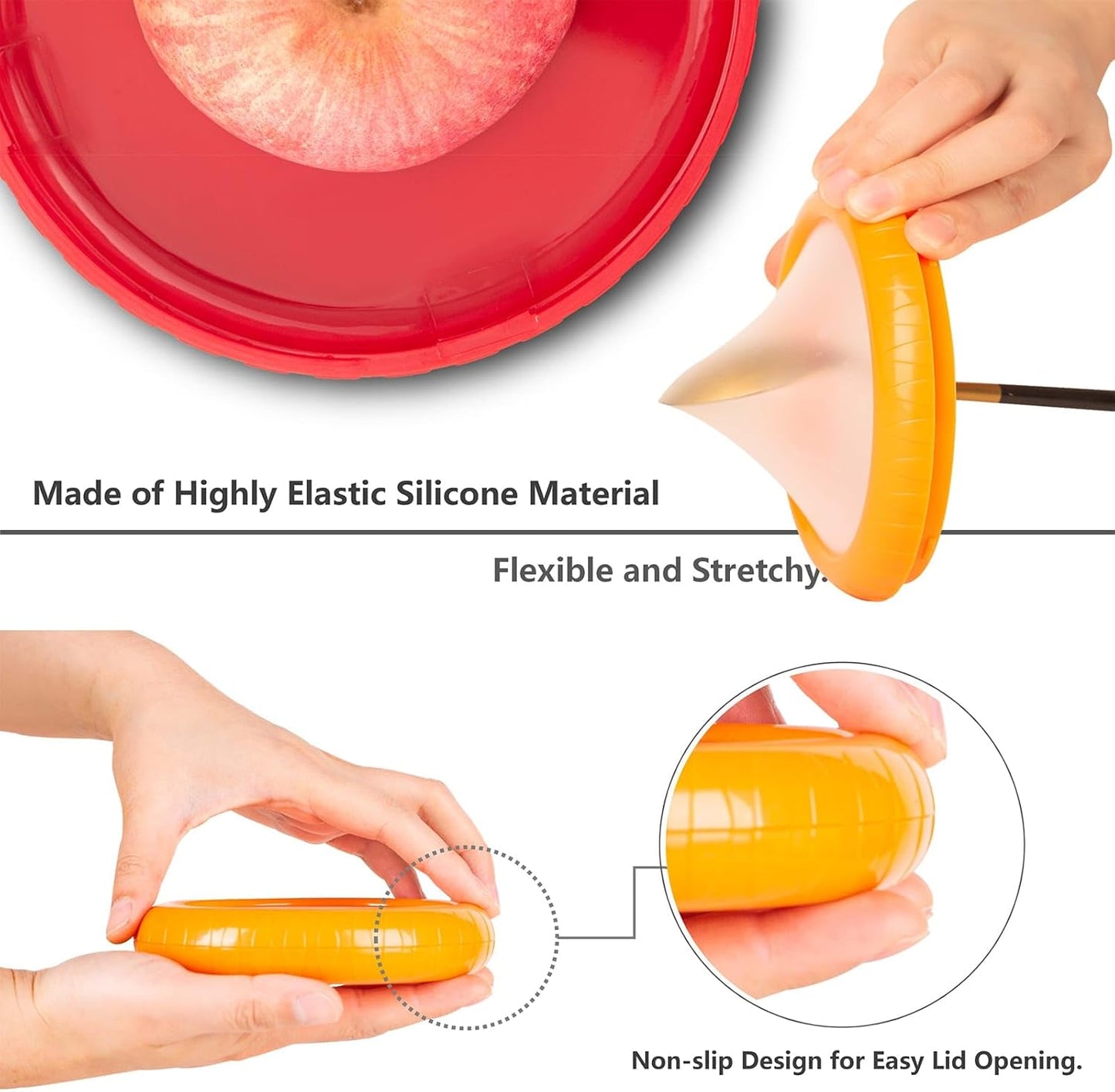 Avocado Saver and Tomato Holder - Set of 4 Reusable Storage Containers