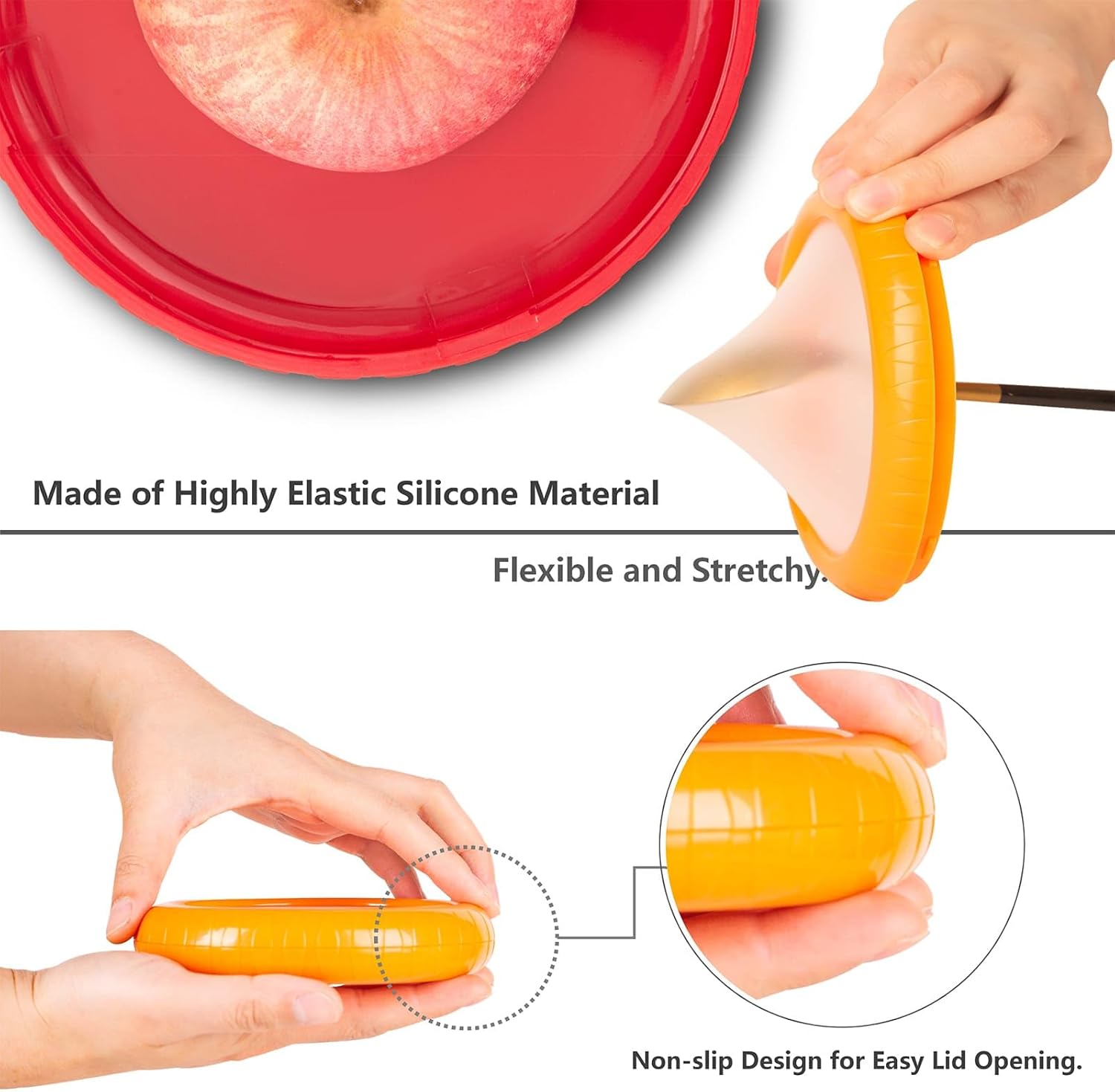 Avocado Saver and Tomato Holder - Set of 4 Reusable Storage Containers