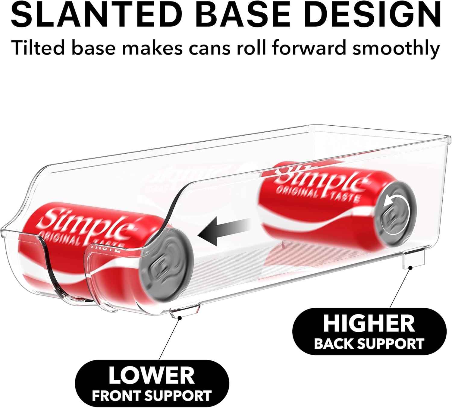 Simple Houseware Soda Can Organizer and Dispenser for Refrigerator / P