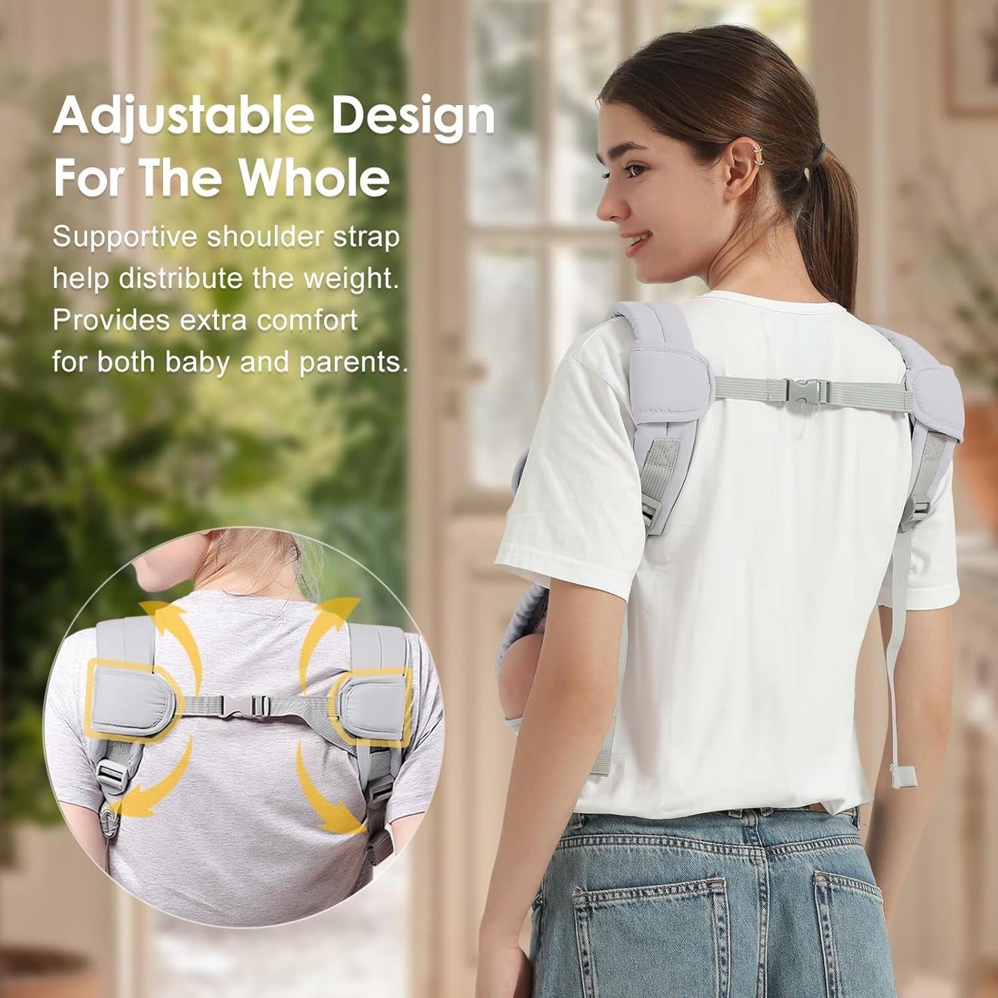 Baby Carrier Newborn to Toddler(7-30lbs), Toddler Carrier with Adjusta