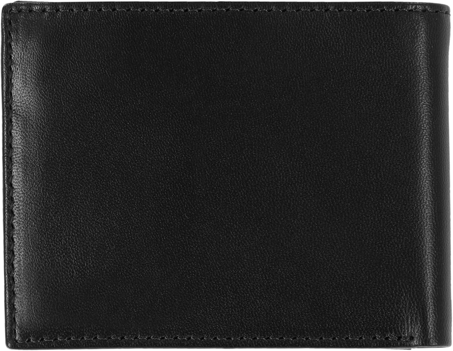 Steve Madden Men's Slim Leather Wallet with Extra Capacity Attached Fl