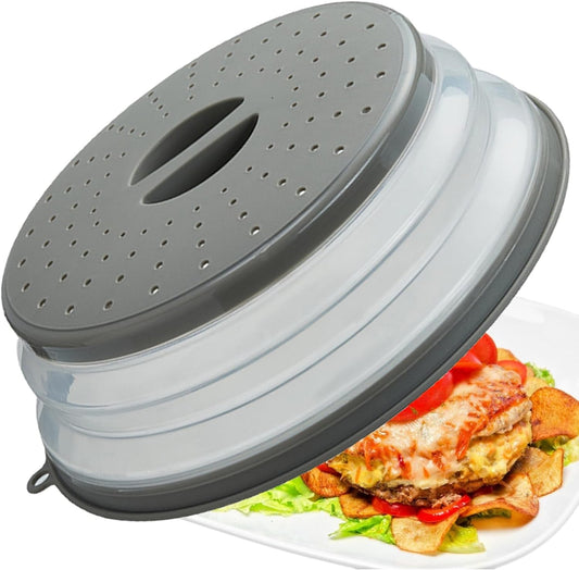 Microwave Splatter Cover Vented for Food, Splatter Guard & Colander Ki