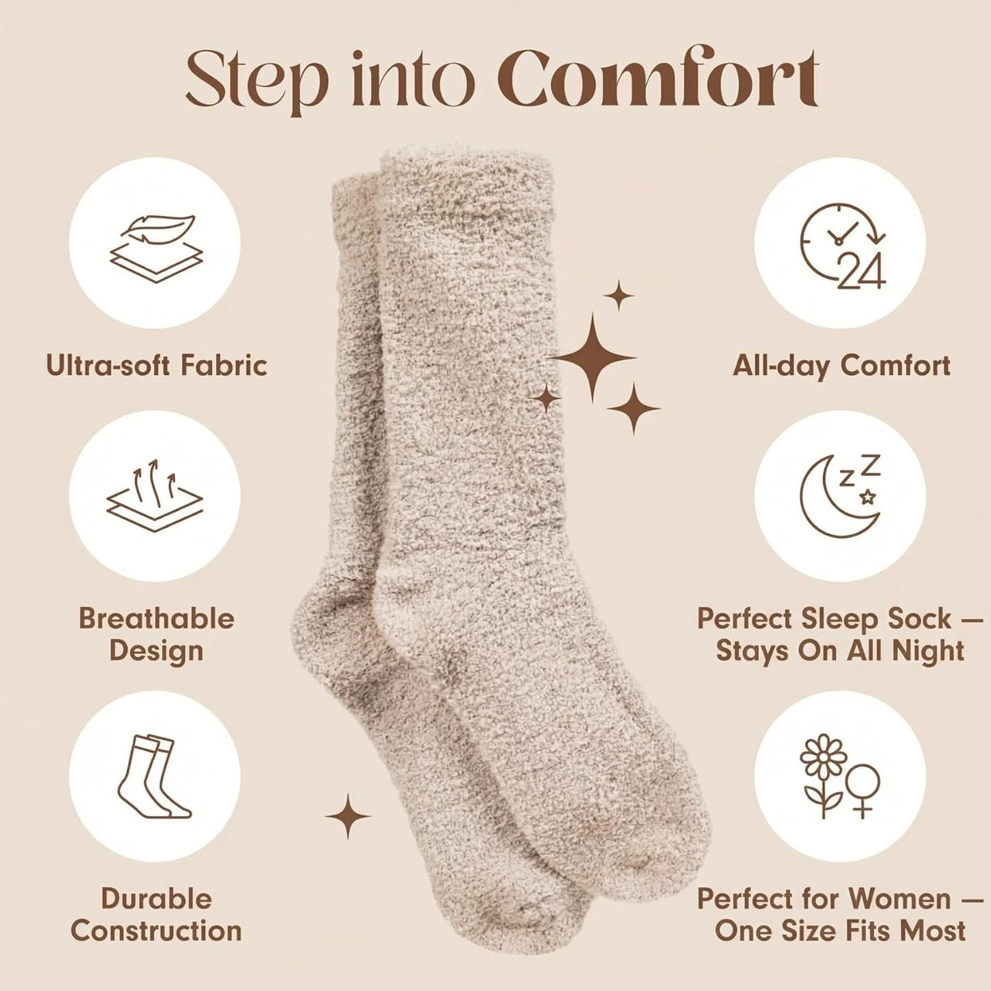 Unboxme Gifts Warm & Cozy Ultra-Luxe Cloud Sock for Women & Men - Supe