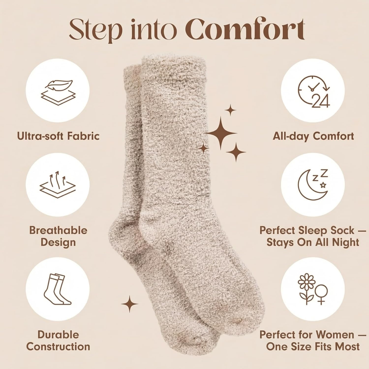 Unboxme Gifts Warm & Cozy Ultra-Luxe Cloud Sock for Women & Men - Supe