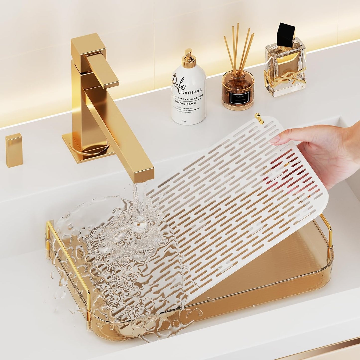 Seoneiro Whiskey Tray, Glass Cup Rack, Mug Holder, Coffee Cup Organize