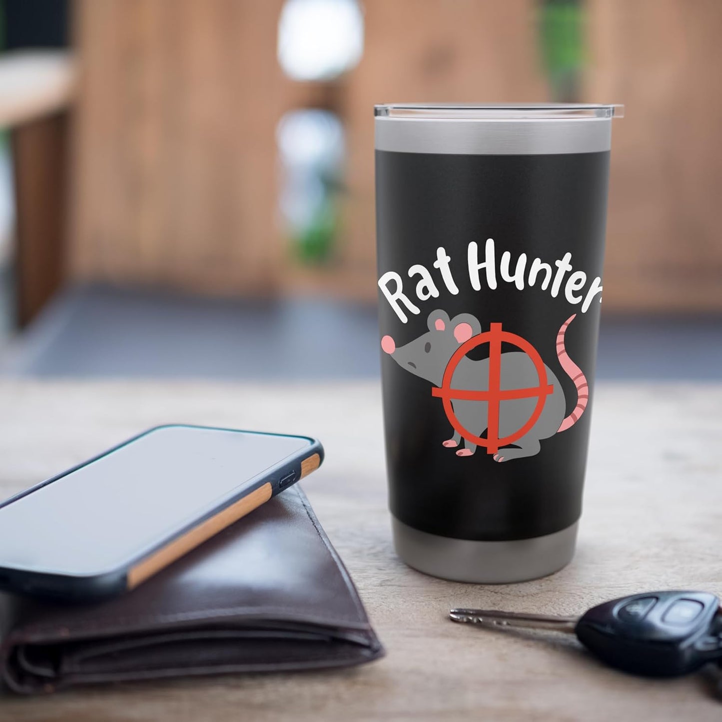 Rat Hunter Pest Control Rodent Exterminator Pest Management Stainless Steel Insulated Tumbler