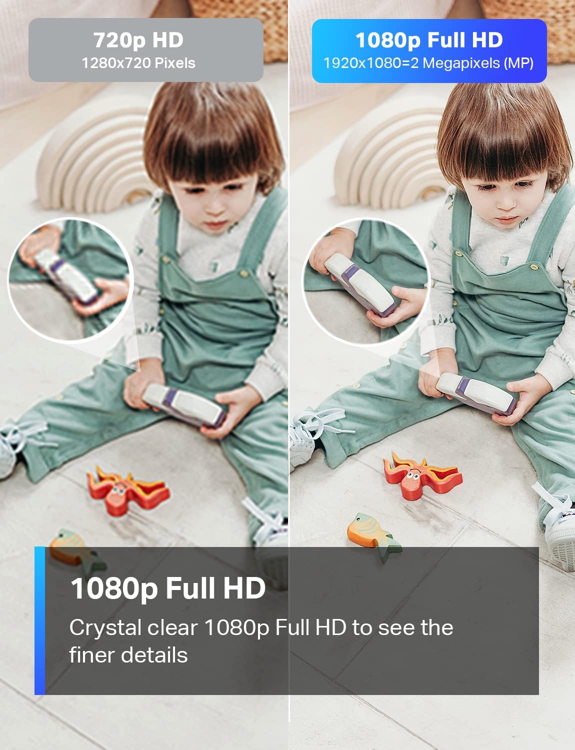 TP-Link Tapo 1080P Indoor Security Camera for Baby Monitor, Dog Camera