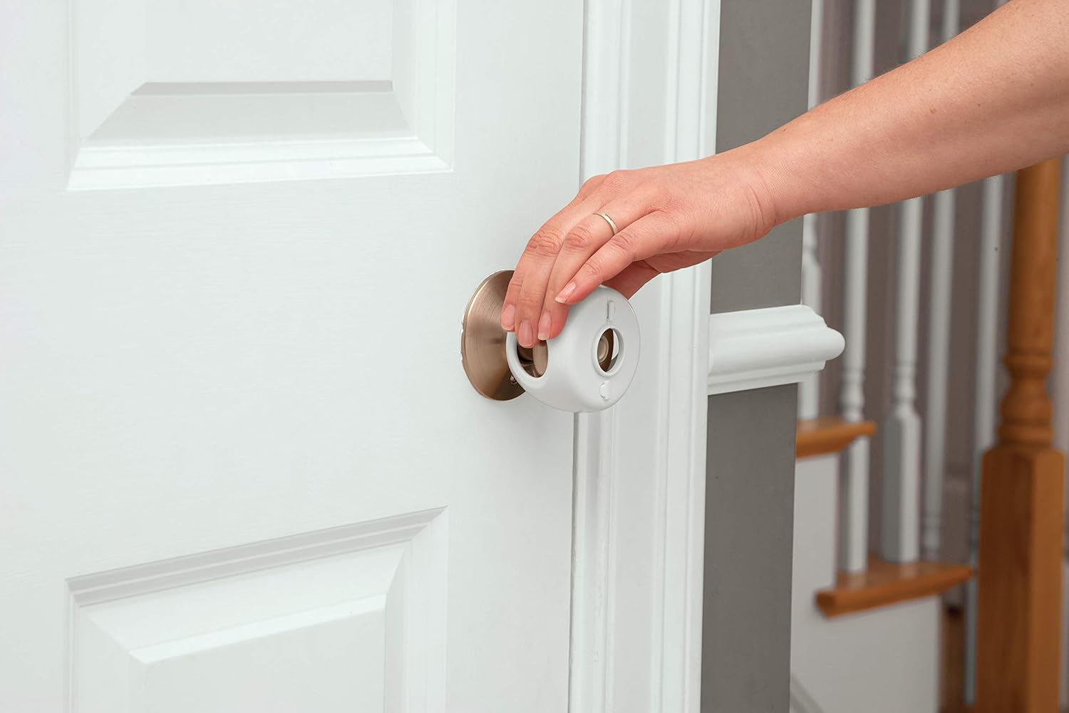 Safety 1st Parent Grip Door Knob Covers, White, One Size,4 Count (Pack