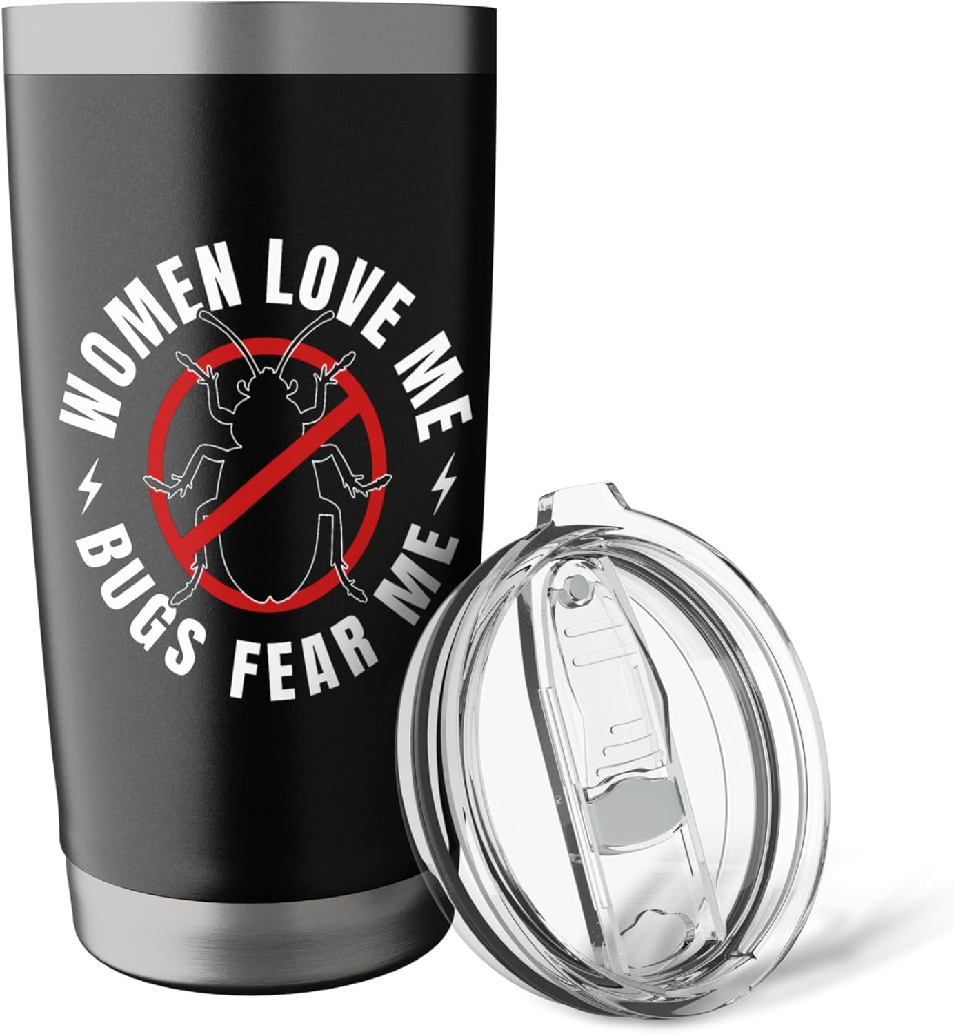 Pest Control Bug Exterminator Funny Bugs Fear Me Stainless Steel Insulated Tumbler