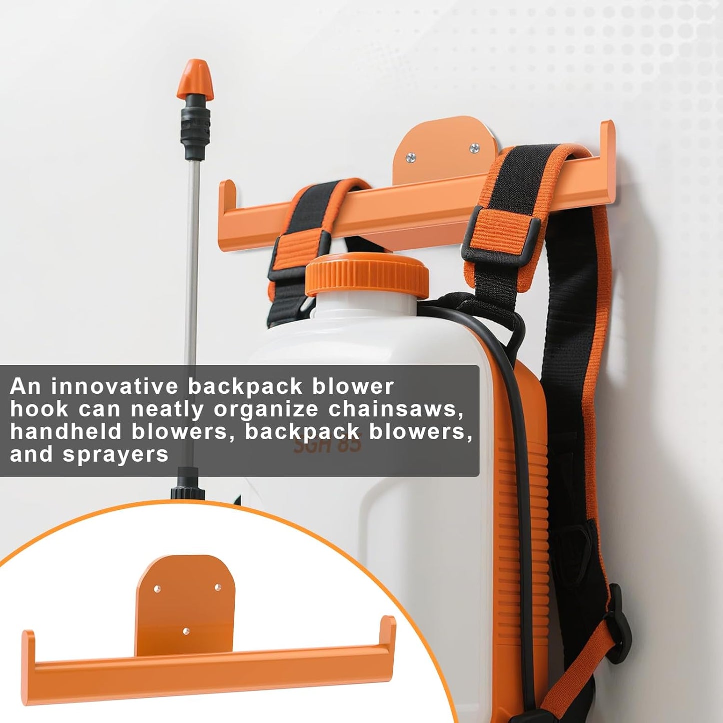 Backpack Leaf Blower Hanger, Backpack Sprayer Wall Mount, Lawn Care Ac