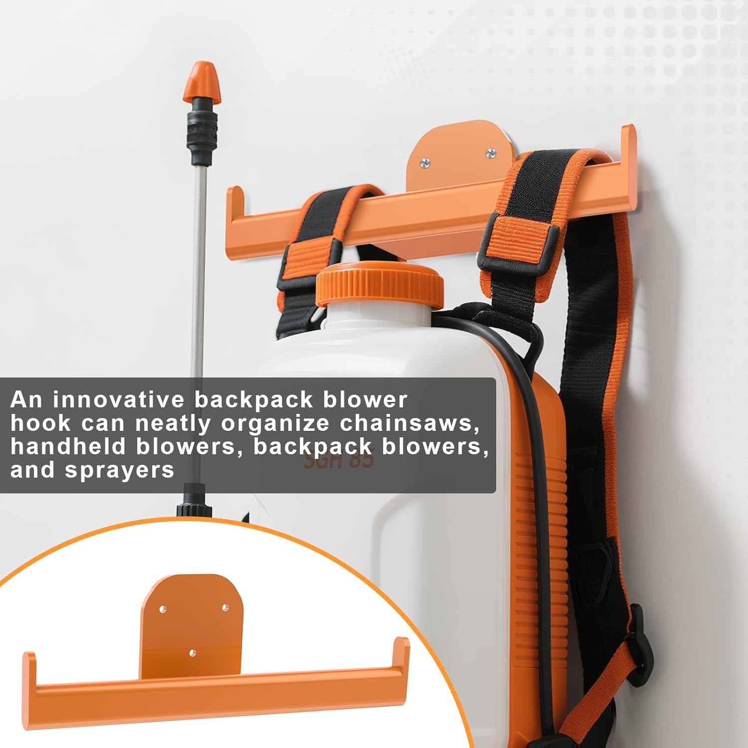 Backpack Leaf Blower Hanger, Backpack Sprayer Wall Mount, Lawn Care Ac